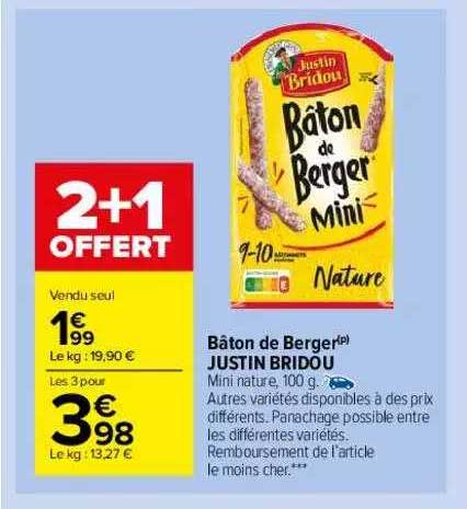 bâton de berger justin bridou