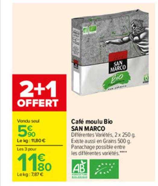 café moulu bio san marco