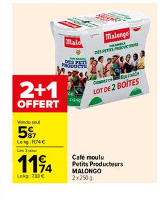 café moulu petits producteurs malongo