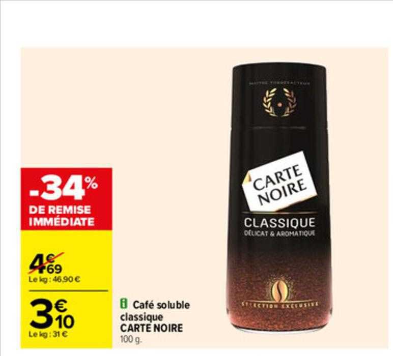Café Soluble Classique Carte Noire