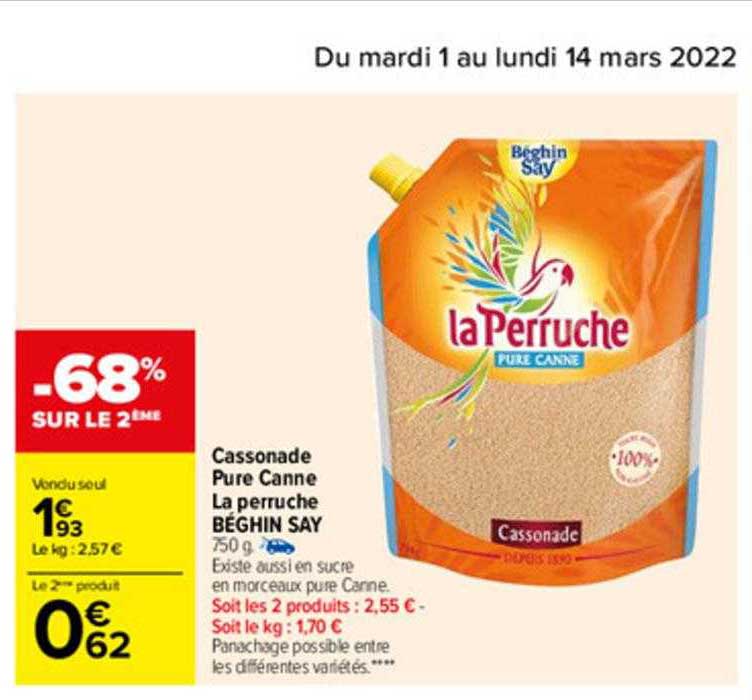 cassonade pure canne la perruche béghin say