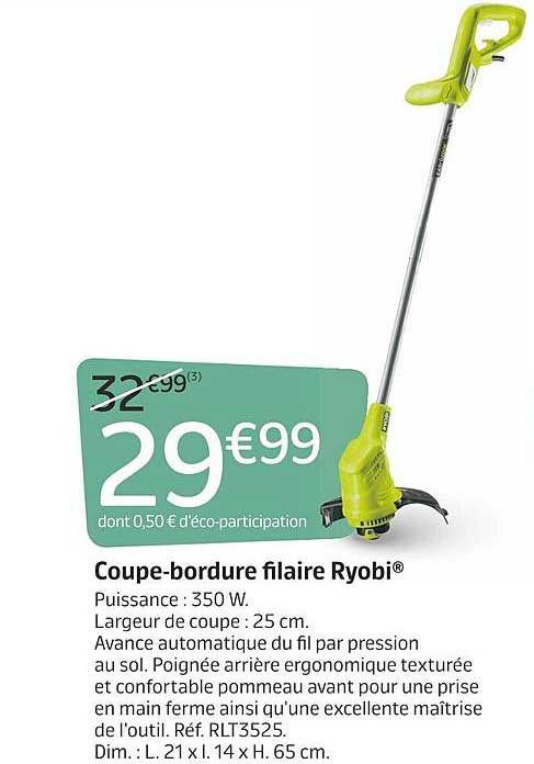 coupe-bordure filaire ryobi