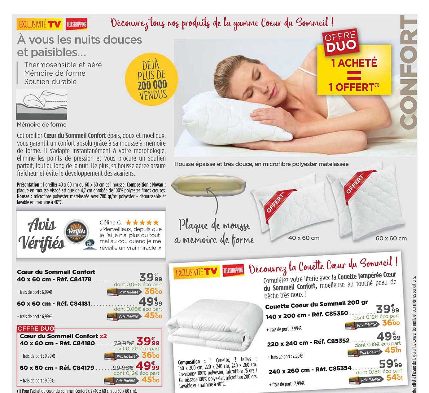 cœur du sommeil confort