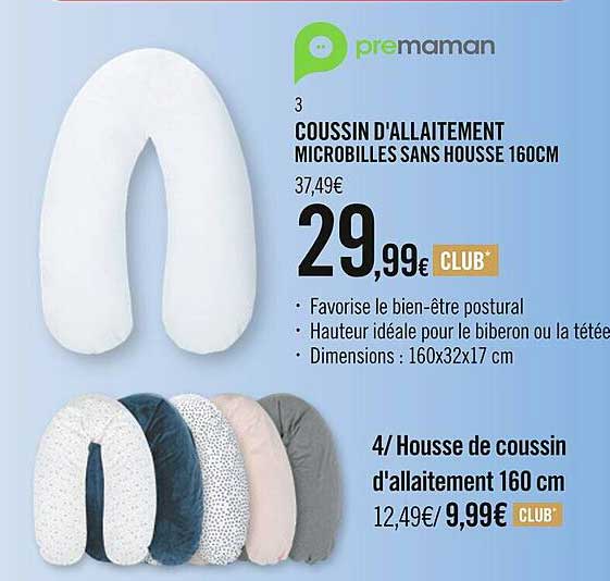 coussin d'allaitement microbilles sans housse 160cm, housse de coussin d'allaitement 160 cm