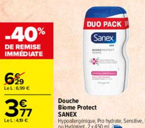 douche biome protect sanex