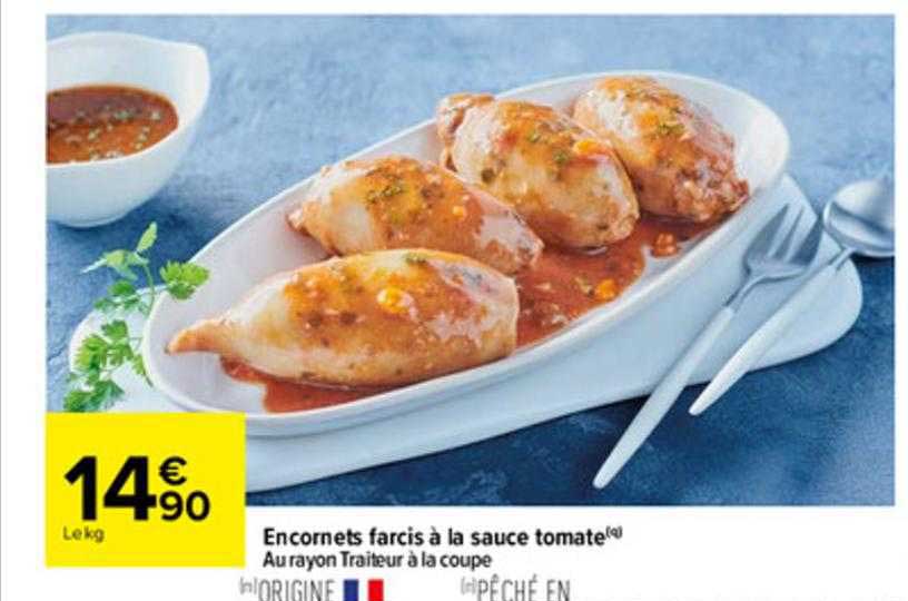 Encornets Farcis à La Sauce Tomate