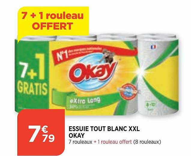 essuie tout blanc xxl okay