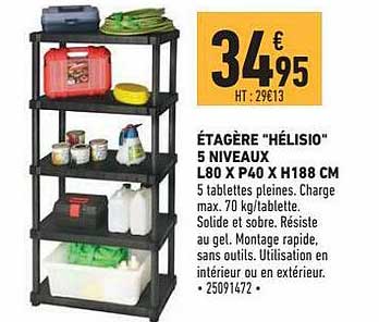 étagère "hélisio" 5 niveaux