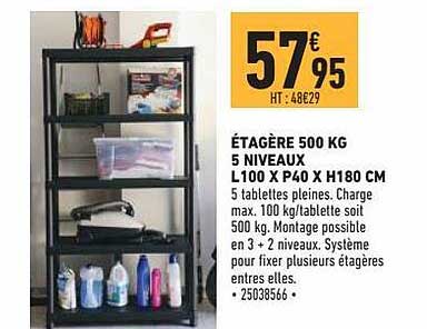 étagère 500kg 5 niveaux