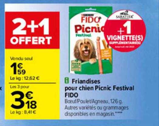 friandises pour chien picnic festival fido