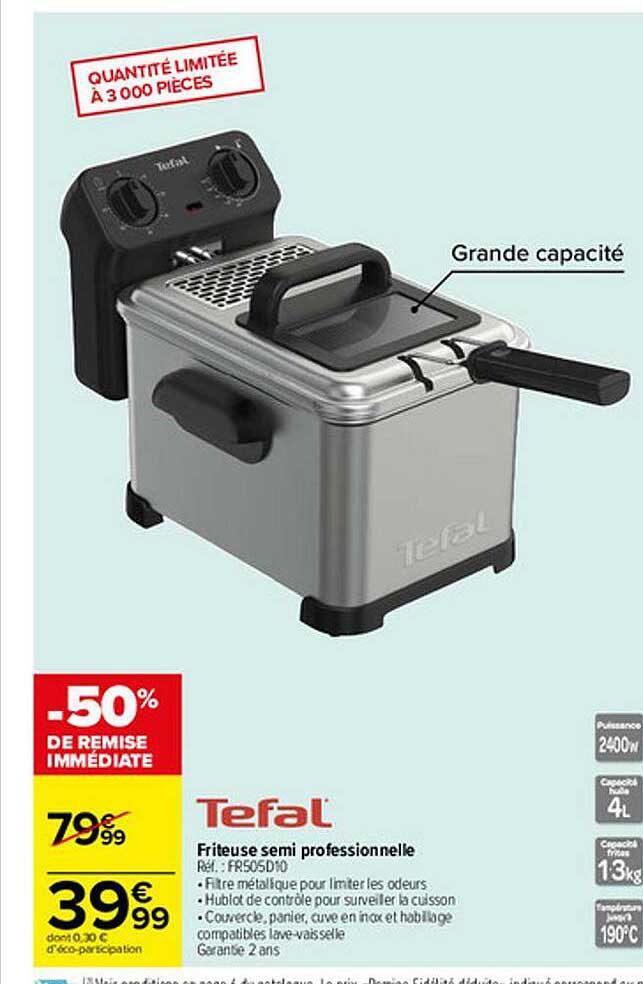 friteuse semi professionnelle tefal