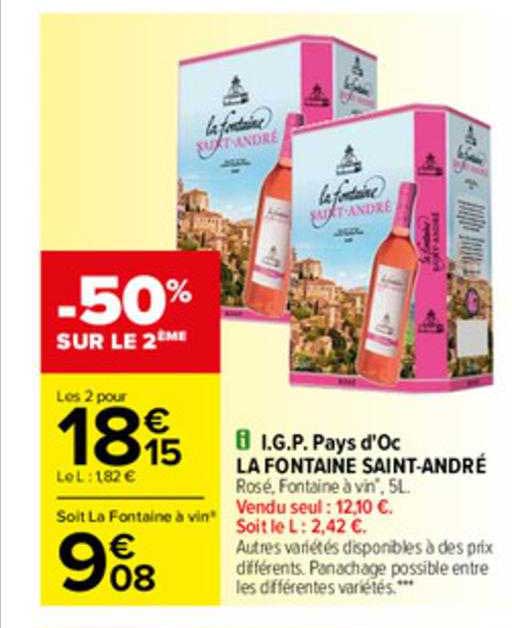 i.g.p. pays d'oc la fontaine saint-andré