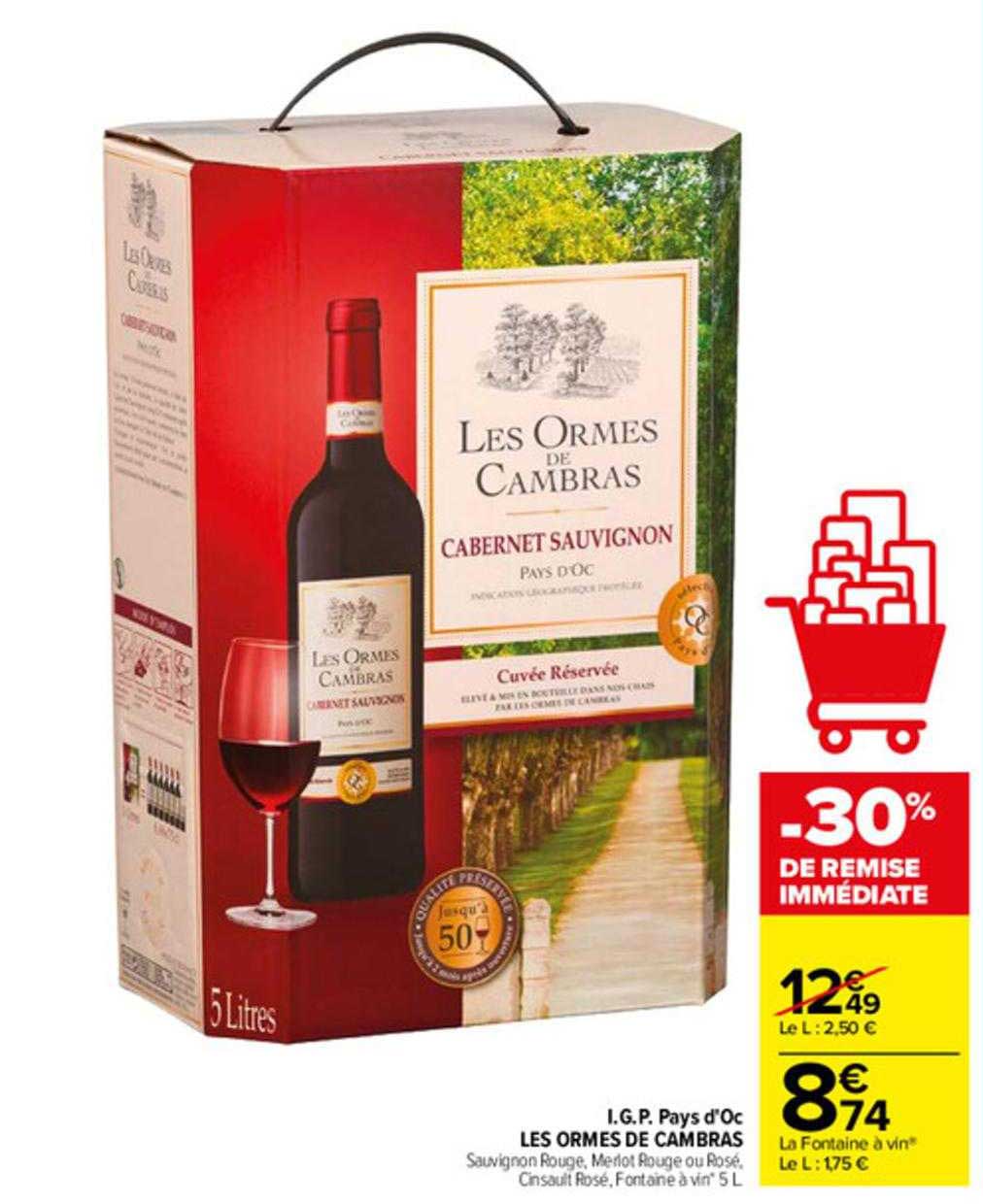 i.g.p. pays d'oc les ormes de cambras