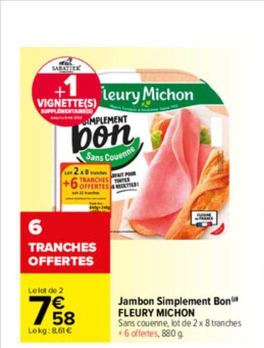 jambon simplement bon fleury michon
