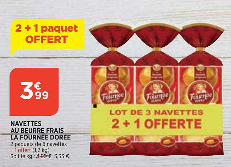 navettes au beurre frais la fournée dorée