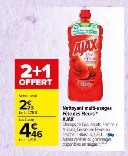 nettoyant multi-usages fête des fleurs ajax