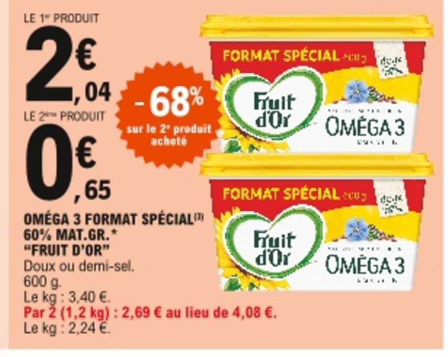 oméga 3 format spécial 60% mat. gr. "fruit d'or"