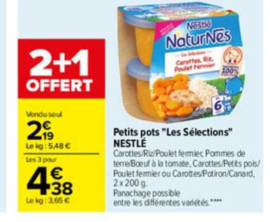 Petits Pots "les Sélections" Nestlé