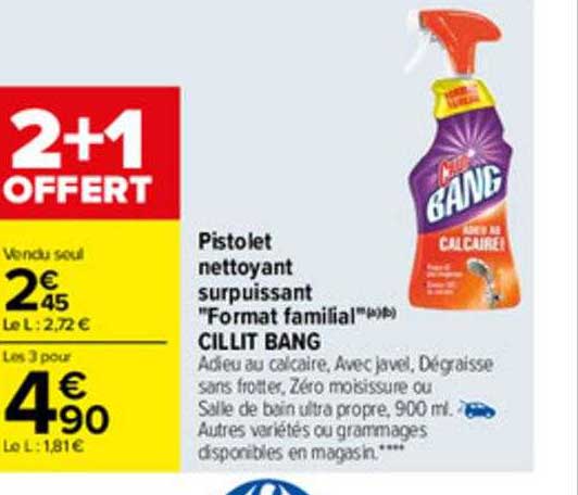 pistolet nettoyant surpuissant "format familial" cillit bang