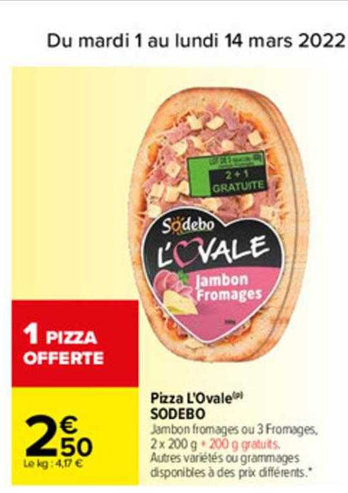 Pizza L'ovale Sodebo