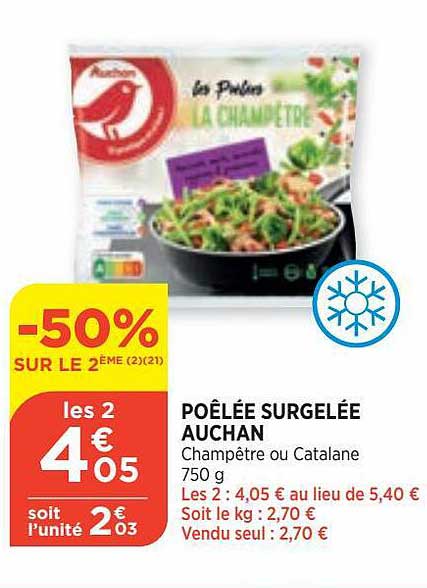 Poêlée Surgelée Auchan