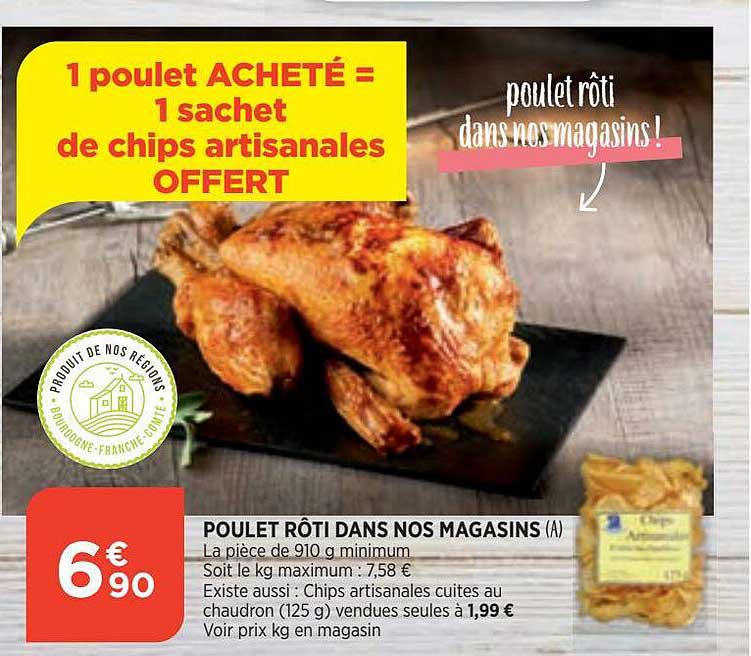 poulet rôti dans nos magasins