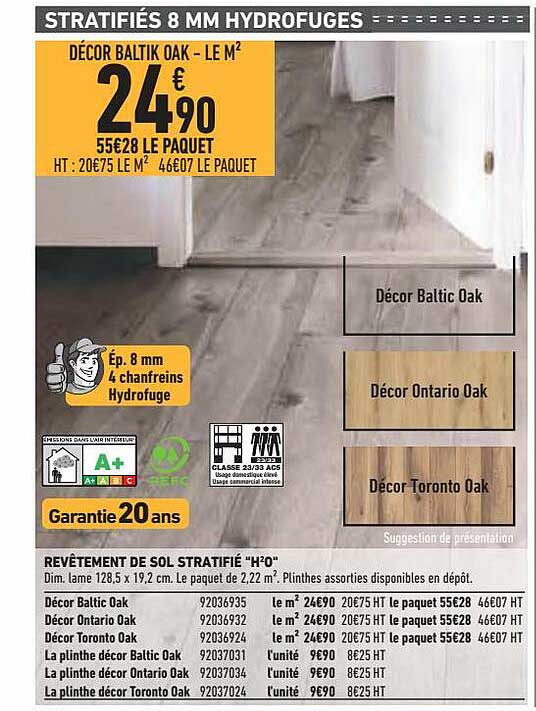 Revêtement De Sol Stratifié H²o