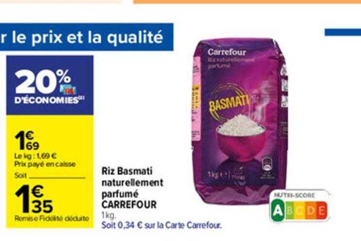 riz basmati naturellement parfumé carrefour