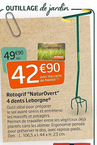 Rotogrif Naturovert 4 Dents Leborgne