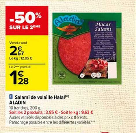salami de volaille halal aladin