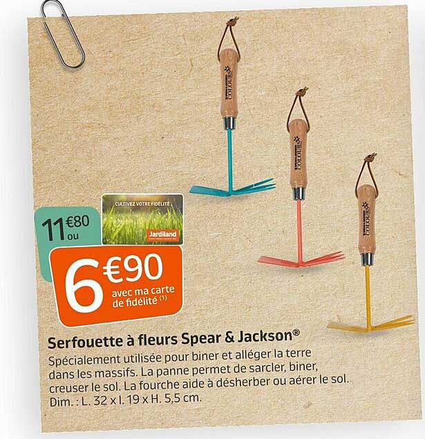 serfouette à fleurs spear & jackson