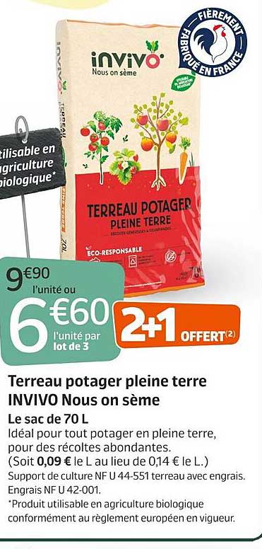terreau potager pleine terre bio invivo nous on sème