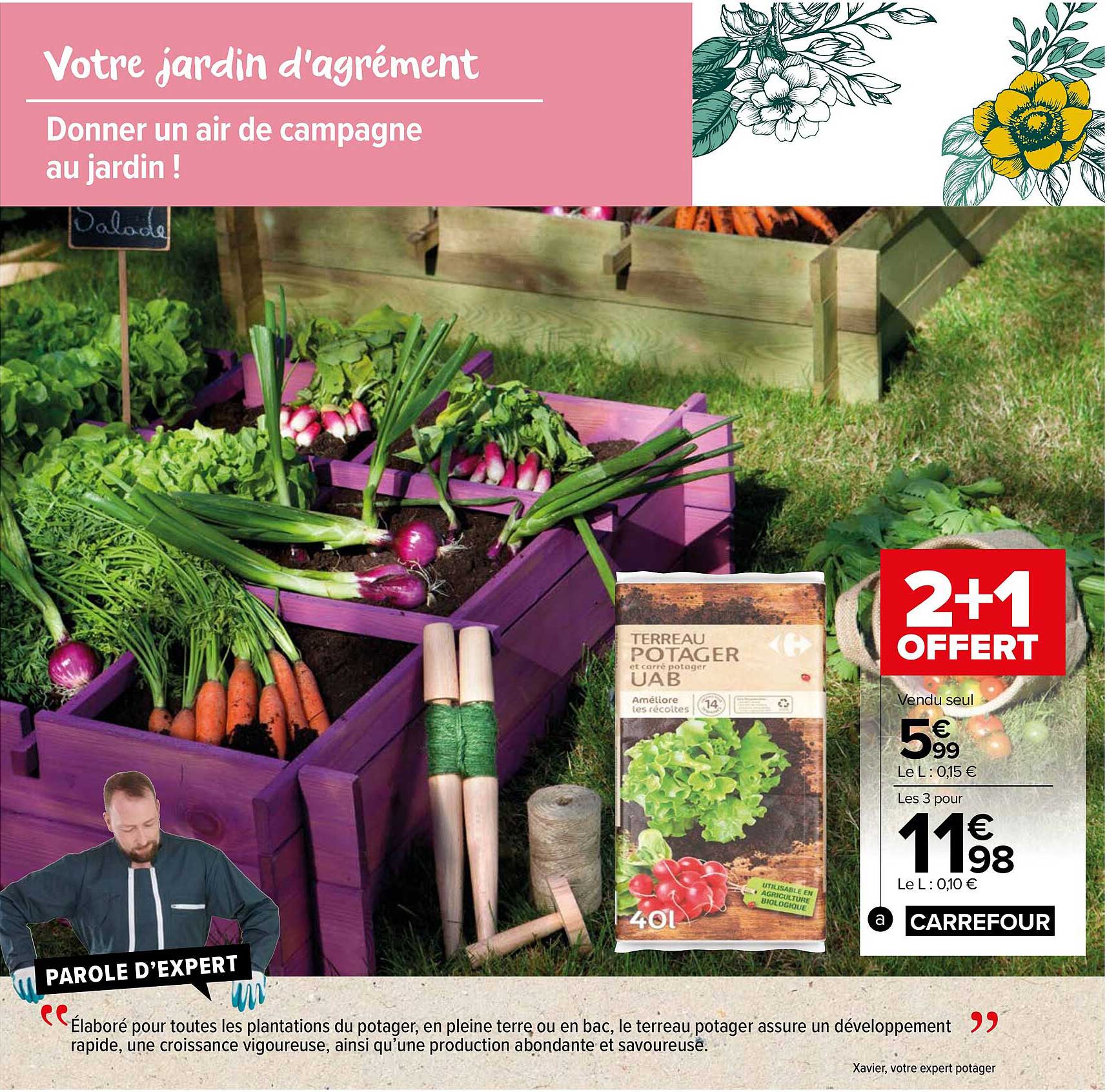 terreau potager uab carrefour