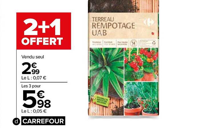 terreau rempotage uab carrefour