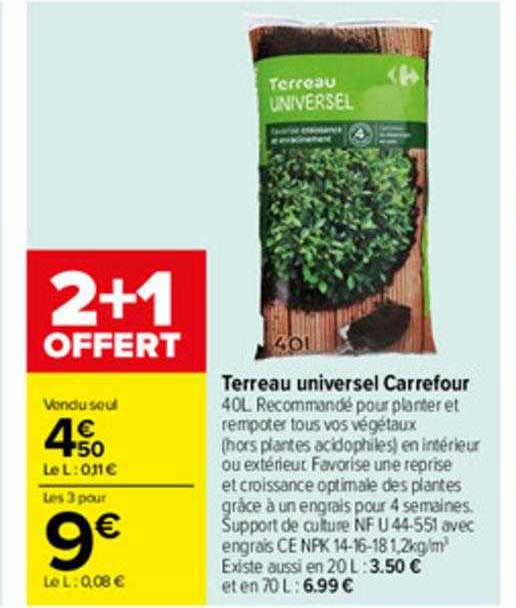 Terreau Universel Carrefour