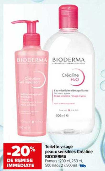 toilette visage peau sensibles créaline bioderma