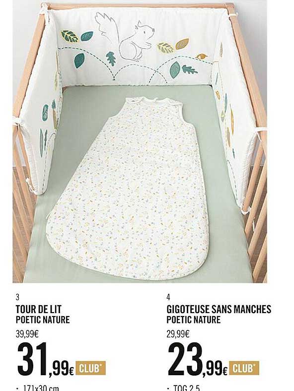 tour de lit poétic nature, gigoteuse sans manches poétic nature