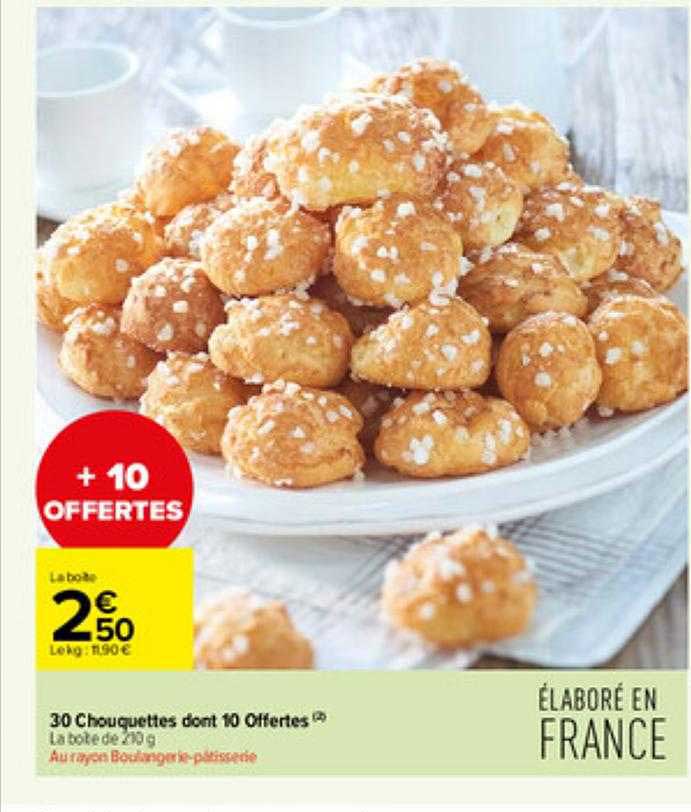 30 chouquettes dont 10 offertes