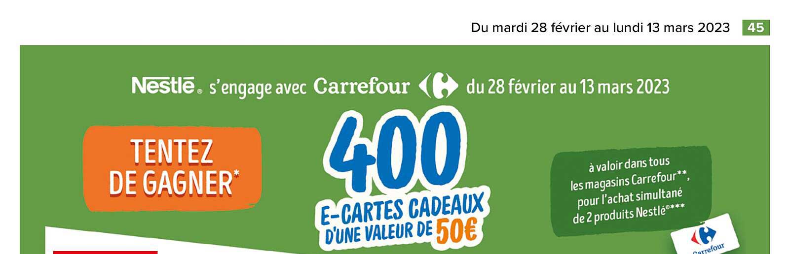 400 e-cartes cadeaux