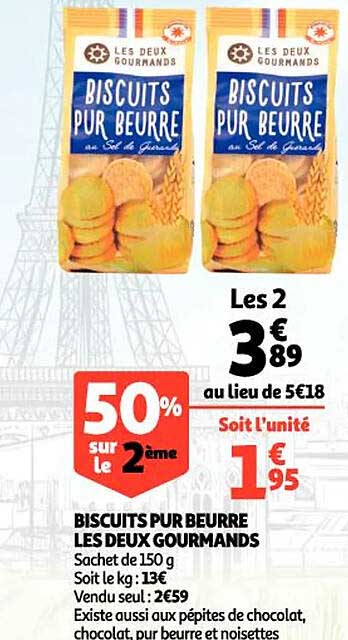 biscuits pur beurre les deux gourmands