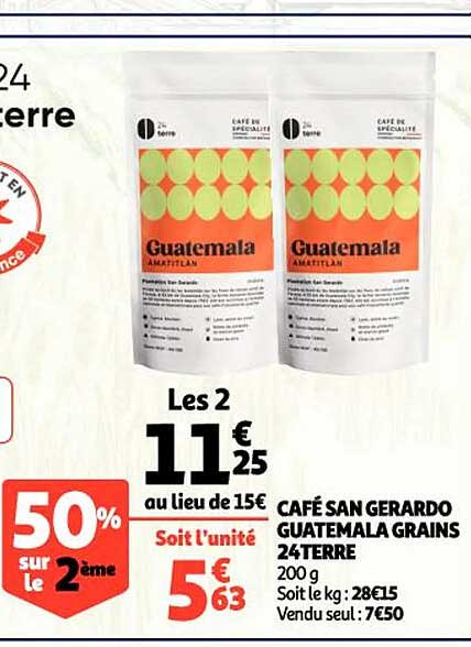 café san gerardo guatemala grains 24 terre