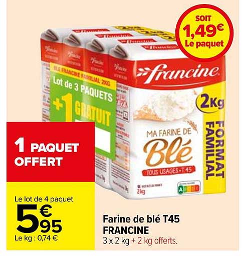 farine de blé t45 francine