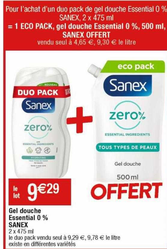 Gel Douche Essential 0% Sanex