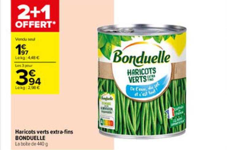 haricots verts extra-fins bonduelle