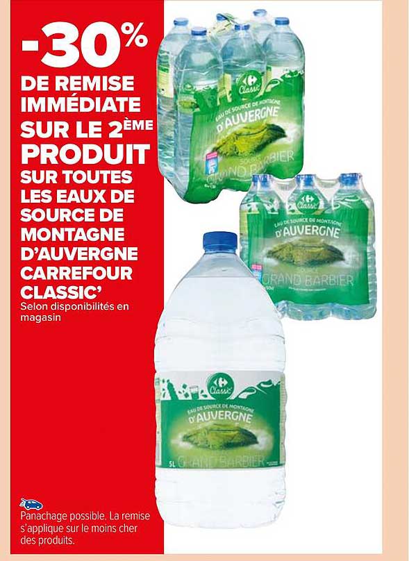 les eaux de source de montagne d'auvergne carrefour classic'