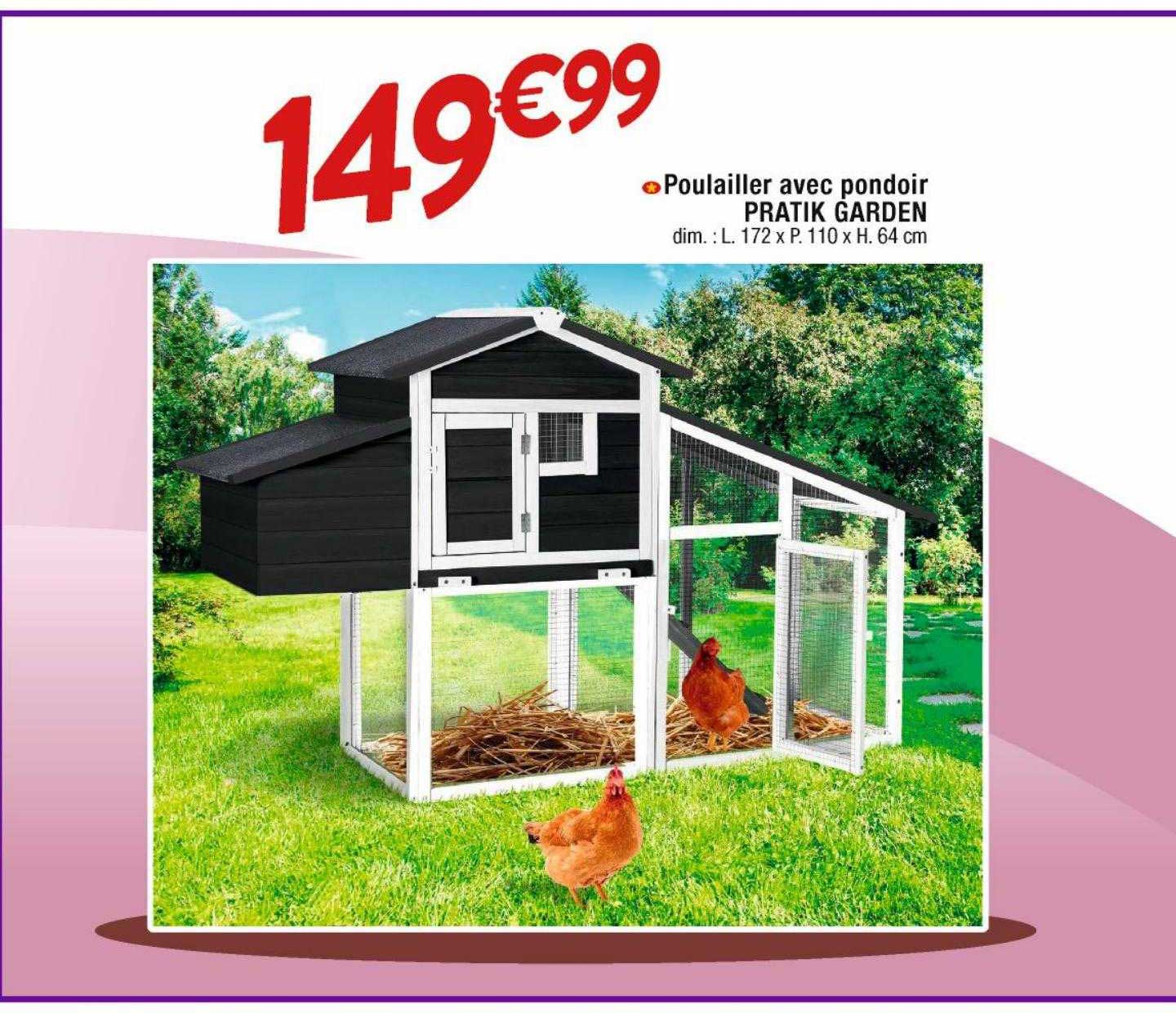 poulailler avec pondoir pratik garden