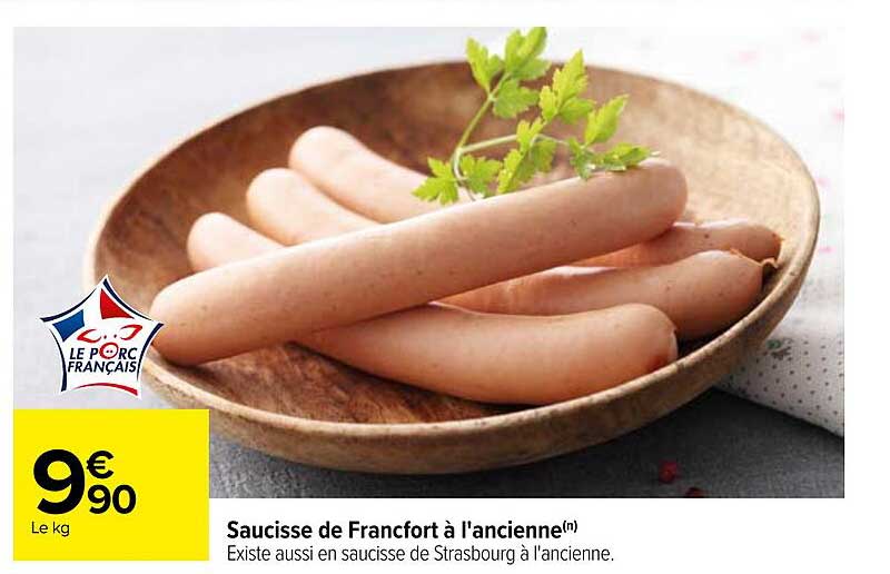 saucisse de francfort à l'ancienne