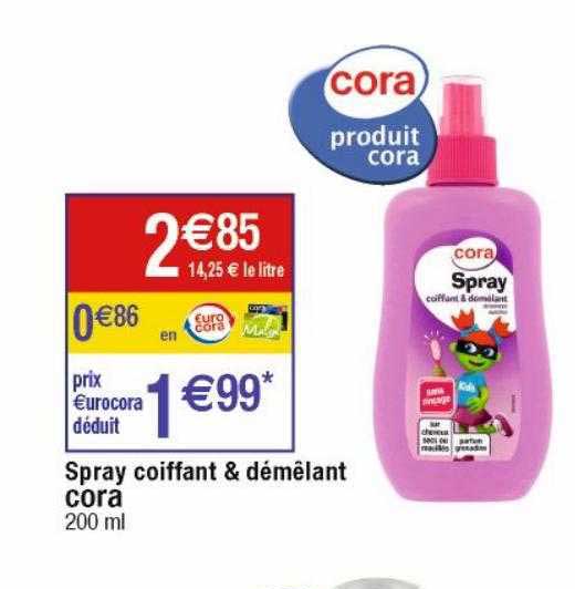 spray coiffant & démêlant cora