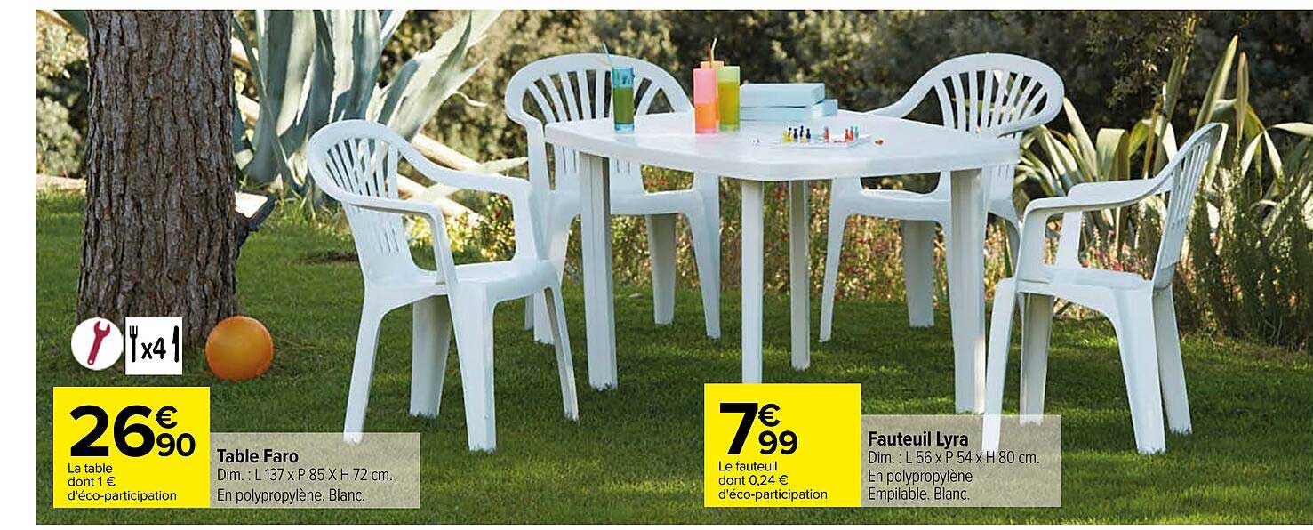 table faro, fauteuil lyra