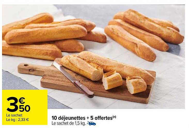 10 déjeunettes + 5 offertes